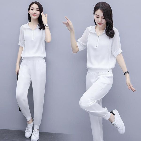 

women's tracksuits tracksuitswomen tracksuitssportswear women's summer wear leisure temperament goddess model clothing age reducti, Gray