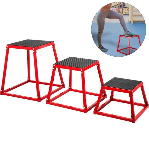

plyo exercise jump box set 12" 18" 24" step cross fibers accessories