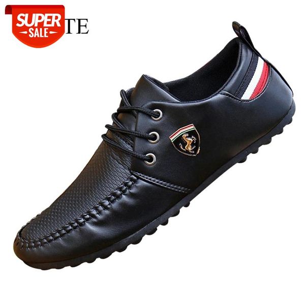 

2020 breathable solid color slip men driving shoes spring and autumn new style men's peas the british sneakers #7m0i