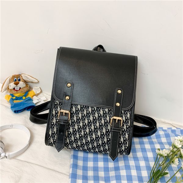 

schoolbag female version high school simple large capacity college students new double shoulder bag sen series ins wind backpack outlet blac