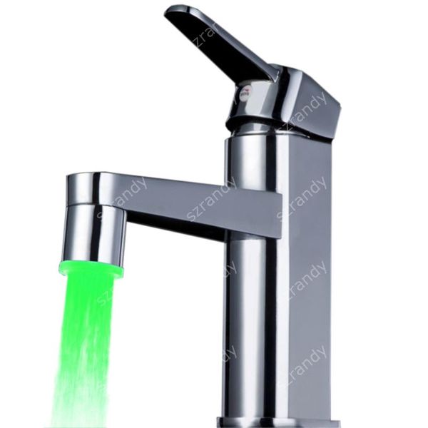 

other faucets, showers & accs led kitchen faucet with green color type no need battery adaptors