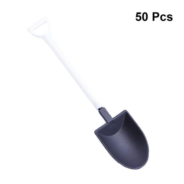 

50pcs disposable ice cream spoons shovel-shaped dessert treat sticks flatware