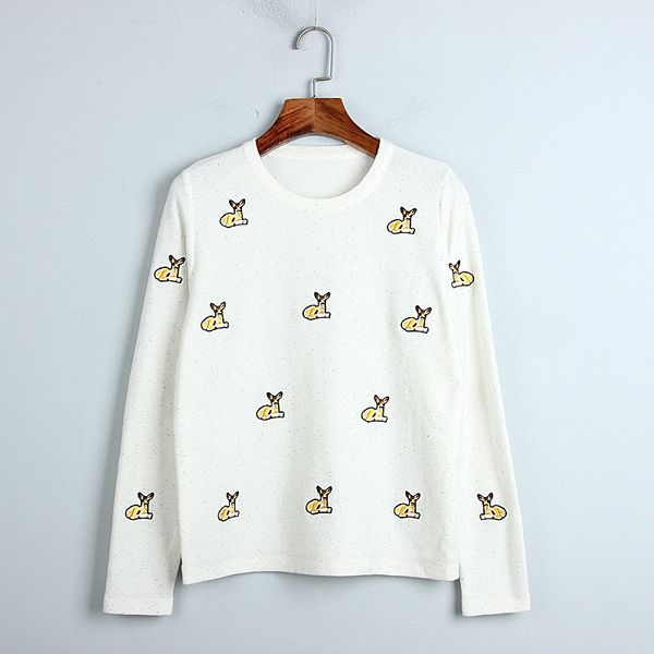 

802 2020 autumn pullover regular long sleeve panelled sweater white black crew neck fashion sweater luxury sweater jianyi