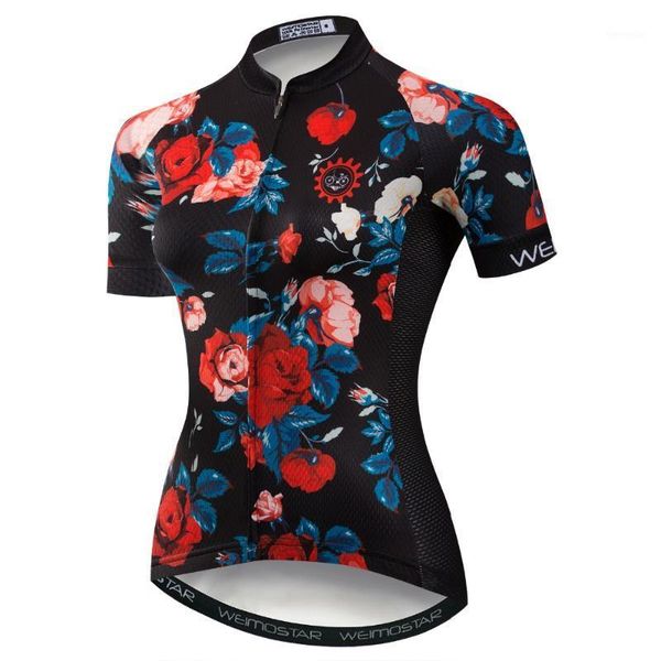 

weimostar cycling jersey women black blue mtb mountain bicycle bike wear lady shirt clothes clothing girl, Black;red