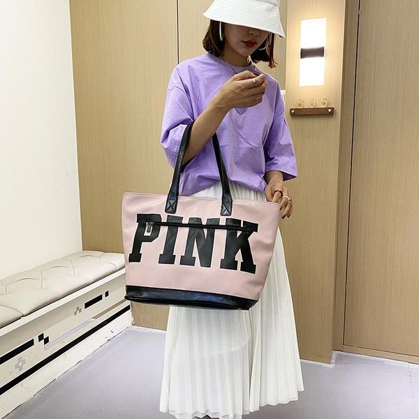

evening bags 2021 fashion pink handbag large capacity women girls shoulder bag shopping tote travel