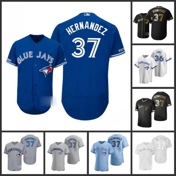

toronto blue jays men 36 a.j. cole 37 teoscar hernandez women youth jersey, Black;red