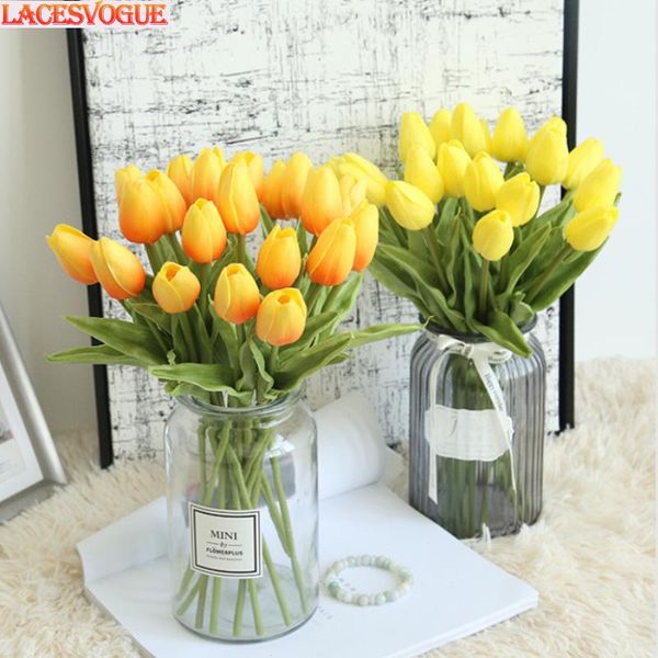 

artificial flower pu large head tulip flores home decoration wedding fake garden decorative flowers & wreaths