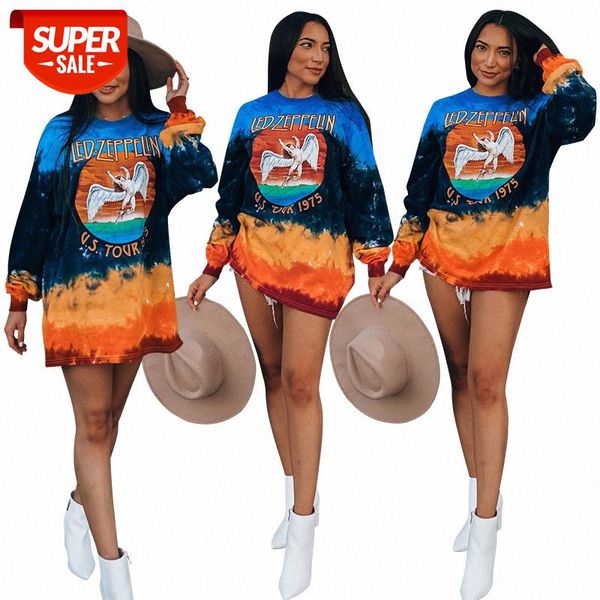 

[in stock]european and american women's clothing round neck long-sleeved pullover loose print t-shirt women #zp0y, White