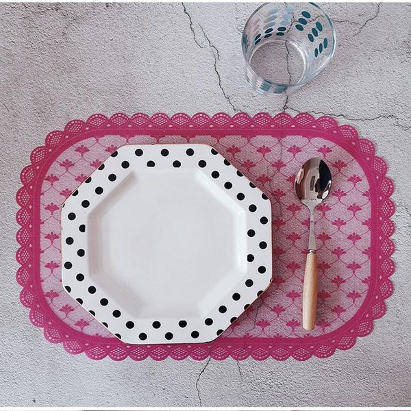 

mats & pads creative placemat ins wind dinner table mat waterproof insulation non-slip bowl tea cup for kitchen decor