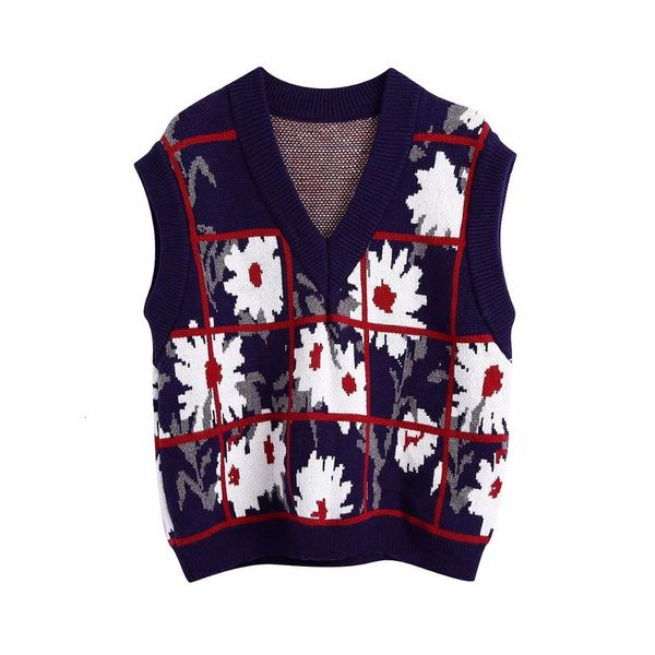

sweaters fall vest sweater sleeveless v-neck floral casual vintage oversized pullover winter clothes women, White;black