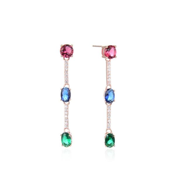 

other creative women solid sterling silver stud earrings female wedding engagement lovely gift for girl friend chdbr003662, Golden;silver