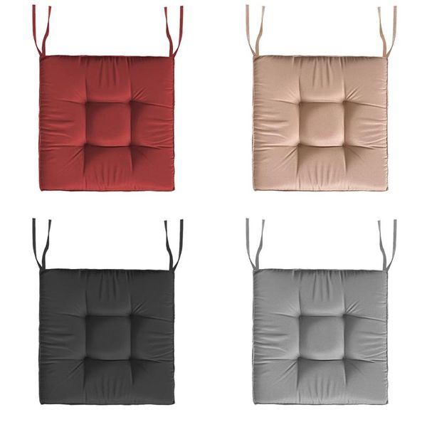 

cushion/decorative pillow 40x40cm square solid color seat cushion with non-slip ties water-resistant outdoor patio thickened chair pads floo