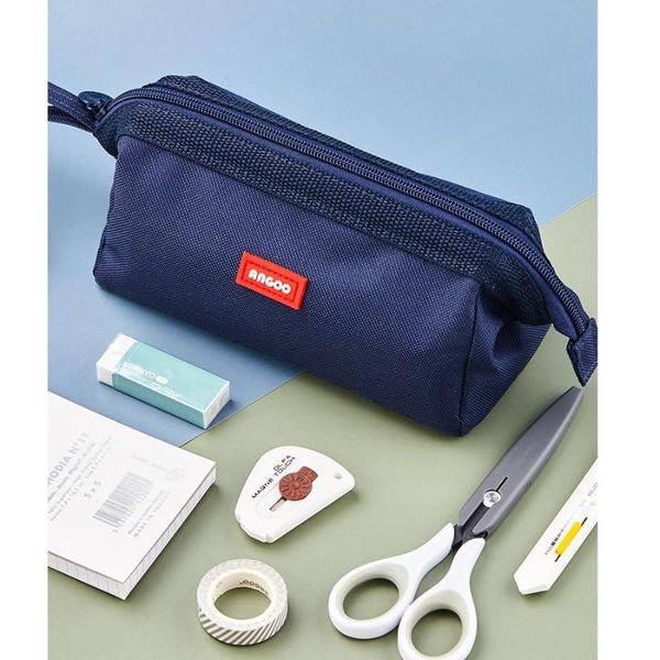 

angoo boat type pen bag pencil case large capacity oxford cloth storage handbag pouch pens ruler stationery school travel f851 bags