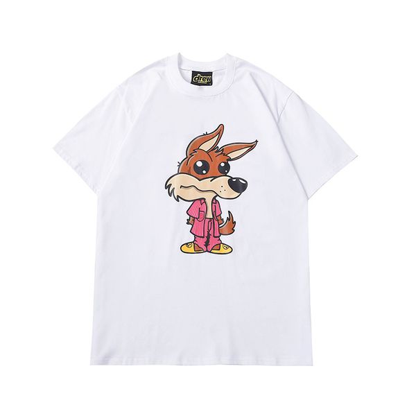 

mens t-shirts hip hop fox graphic print summer cotton t-shirt white color cartoon new design short sleeve tee, White;black