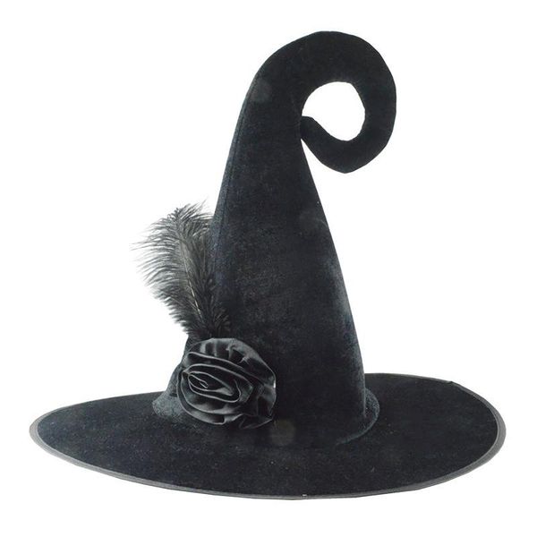 

party hats halloween womens black witch hat for fancy dress costume accessory fashion peaked cap