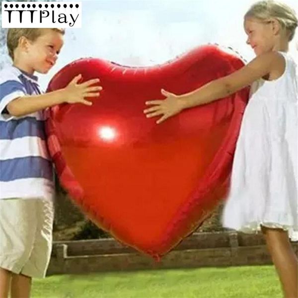 

party decoration wedding ballon supersize 75cm red heart shape foil balloon say love marriage inflatable supplies