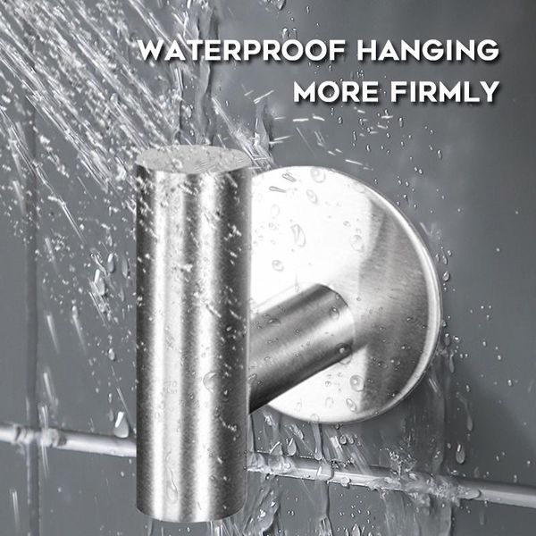 

stainless steel wall hanger storage hook kitchen nonslip type paste single nail bathroom kichen organizer hooks & rails