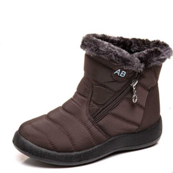 

sts plus size 43 snow boot for women heels winter boots ankle botas mujer warm plush insole shoes n6kc, Black