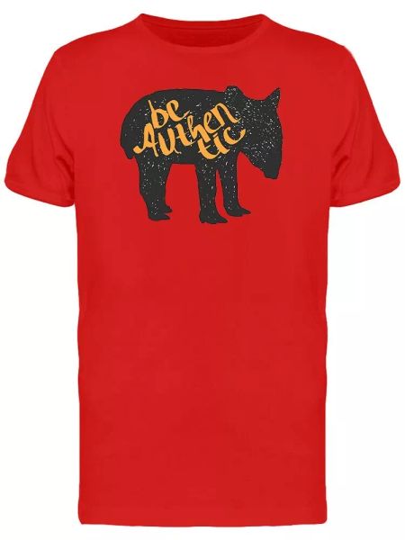 

be authentic tiny animal men's tee -image by shutterstock, White;black