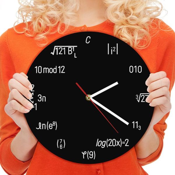 

home school math teaching aid equation wall clock class art teachers gift science formula clocks