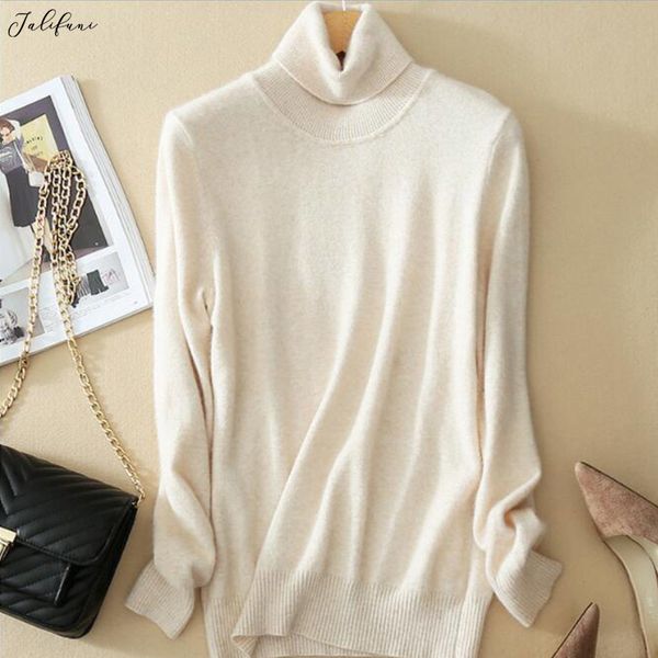 

plus size women cashmere sweater autumn winter fashion solid color turtleneck cashmere sweater casual pullover female 210415, White;black