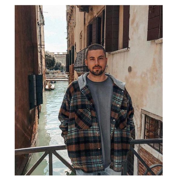 

men's jackets spring hooded jacket color matching simple casual high street comfortable boys' top, Black;brown