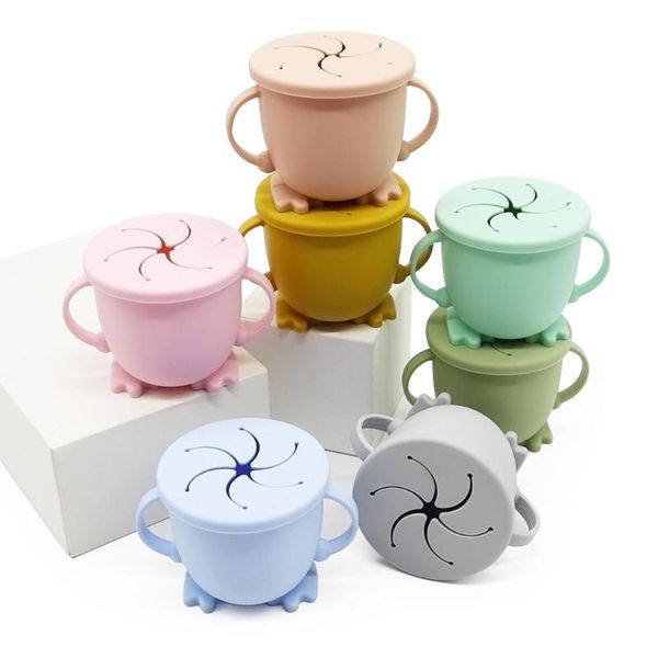 

silicone baby snack cup spill-proof container bowl 150ml cups, dishes & utensils