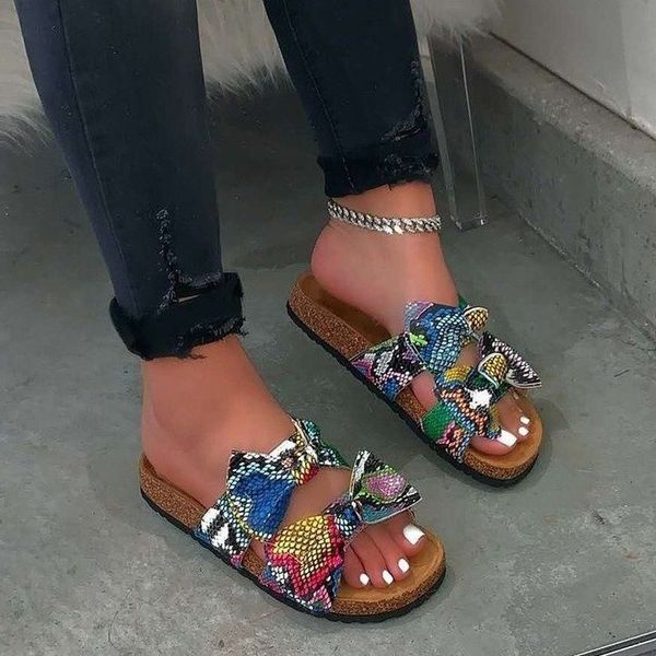 

womens sandal shoes bow flat bottom slippers summer sandals indoor outdoor flip-flops beach shoes fashion female slippers, Black