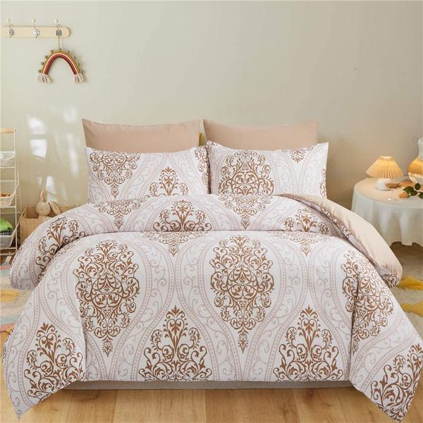 

bedding sets boho 2/3pcs mandala set single twin  king size comforter duvet quilt cover and pillowcase soft ethnic bedclothes