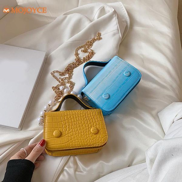 

evening bags girls shoulder pu leather fashion female chain alligator pattern print handbags tote solid underarm