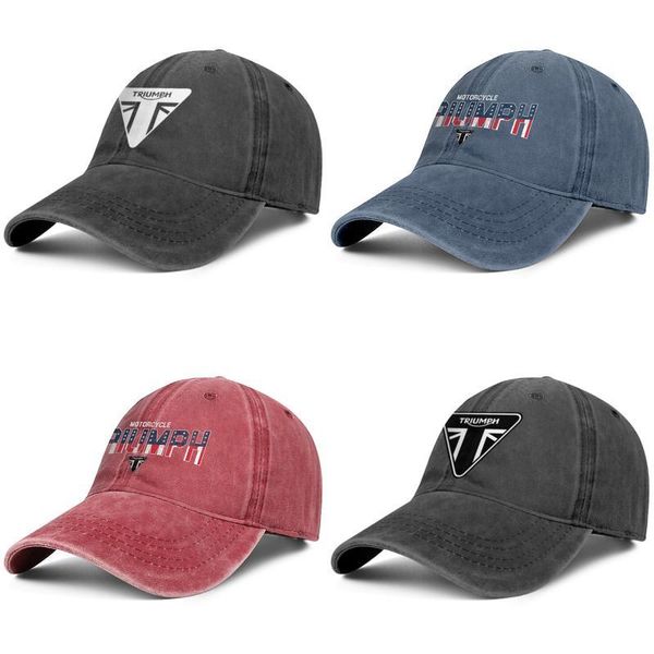 

stylish triumph original logo motorcycles accessories denim baseball cap cool trendy hats for sale white underwear american flag, Blue;gray
