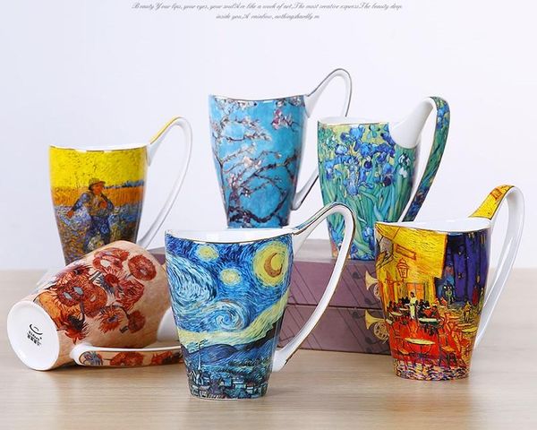 

mugs mug large capacity home creative coffee cup lovers ceramics european style minimalist art