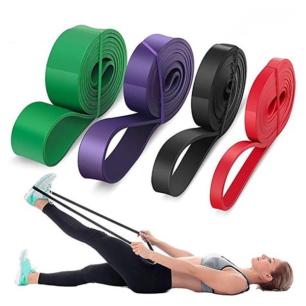 

208cm resistance bands fitness training latex pull rope elastic rubber stretch power expander home gym workout