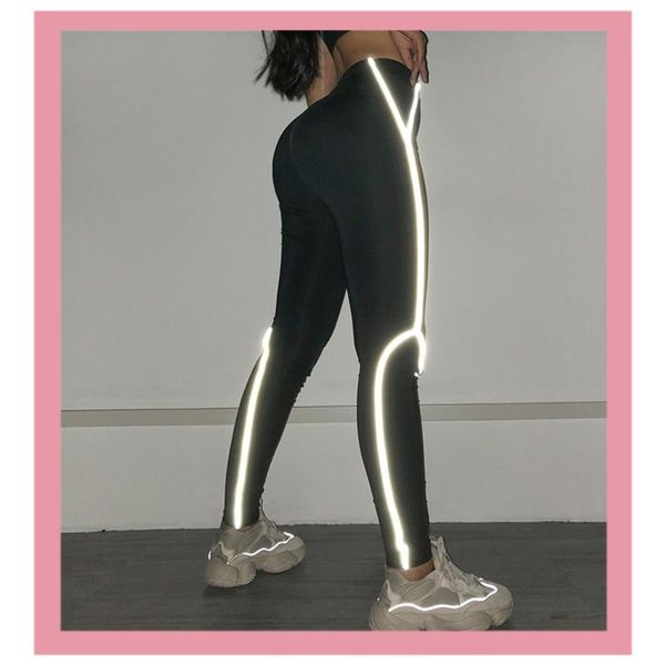 

women's pants & capris 2021 reflective striped black stacked sweatpants baggy high waist trousers summer joggers fitness clothing, Black;white