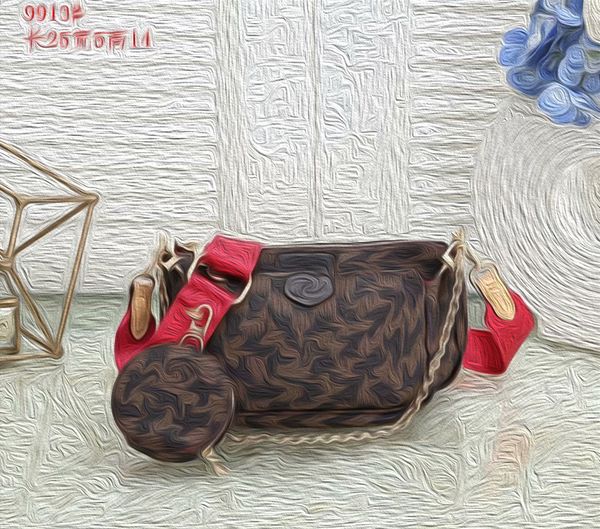 

2021 woman luxurys designers crossbody bags 3-piece set wallet backpack handbags purses card holder bag shoulder tote mini 25cm