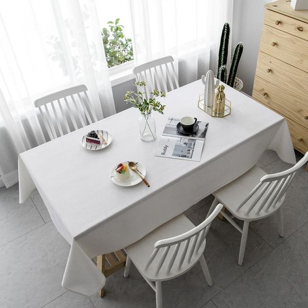 

table cloth rectangular waterproof oilproof white tablecloth oversized 210cm round dining cover for wedding party manteles de mesa