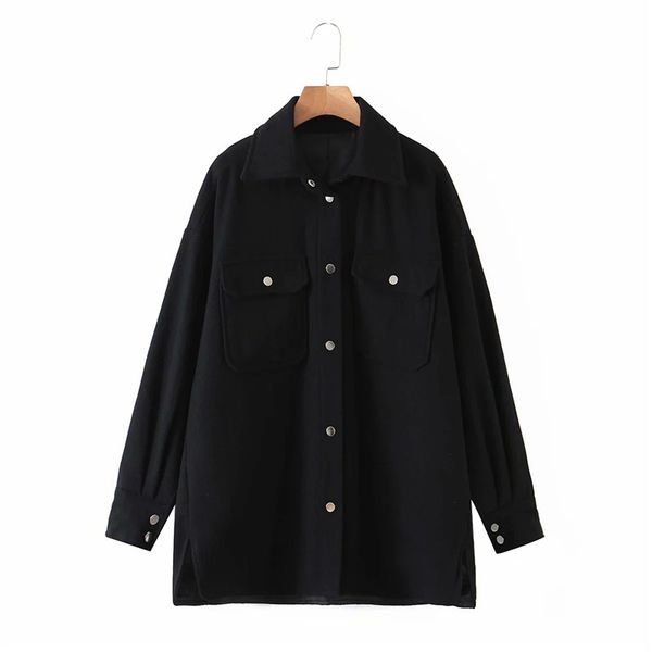 

women's trench coats women casual black oversize long jackets outwear female elegant sleeve single breasted pockets turn-down coll, Tan;black
