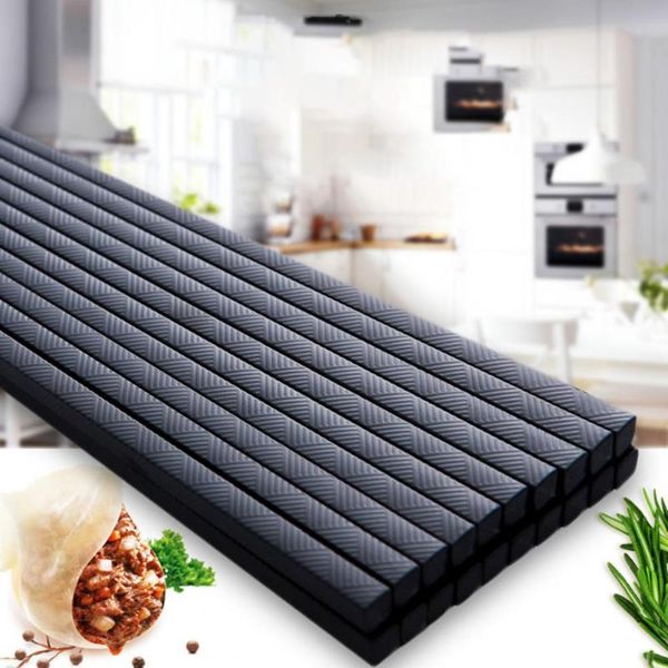 

chopsticks 10 pair comfortable non-slip plastic easy to clean for chinese household kitchen utensils gift