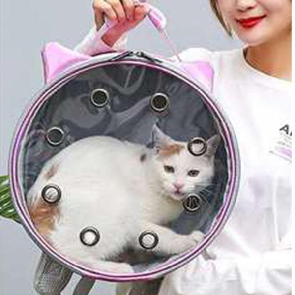 

cat carriers,crates & houses 4 laser colors portable round carrier backpack breathable dog travel outdoor shoulder bag pet transport space c