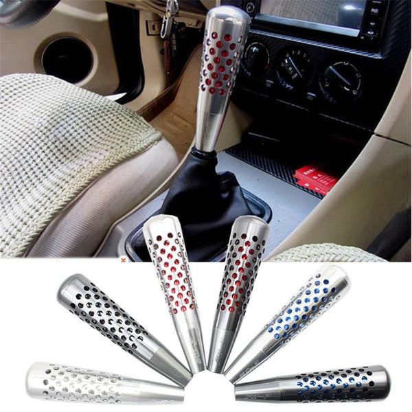 

shift knob universal auto gear head aluminum lever sticker 150mm 200mm