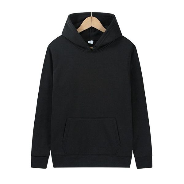 

men's hoodies & sweatshirts pure color sweatshirt hoodie and cashmere women's casual sports 16 s-3xl, Black