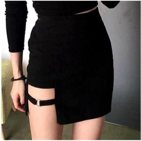 

skirts fashion high waist female skirt 2021 ladies personality party club summer asymmetrical black women