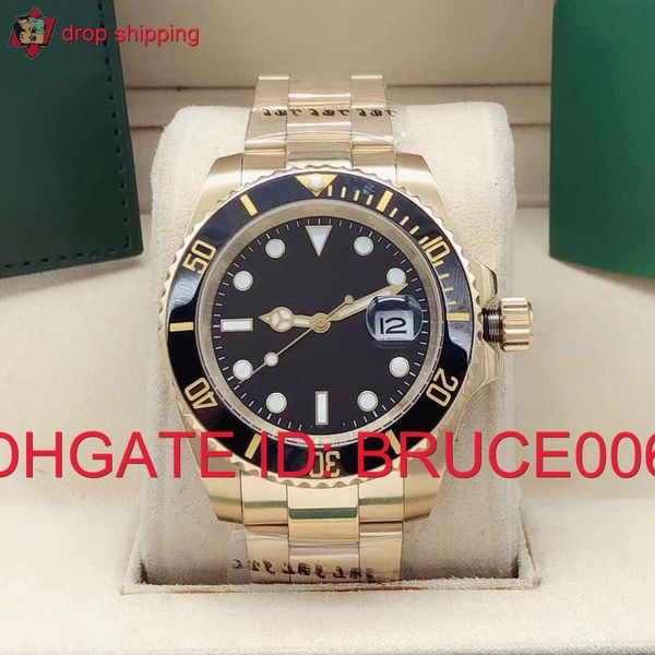 

high cost effective men casual sapphire gold watch 116610 316l stainless steel 40mm 2813 automatic movement luminous watches, Slivery;brown