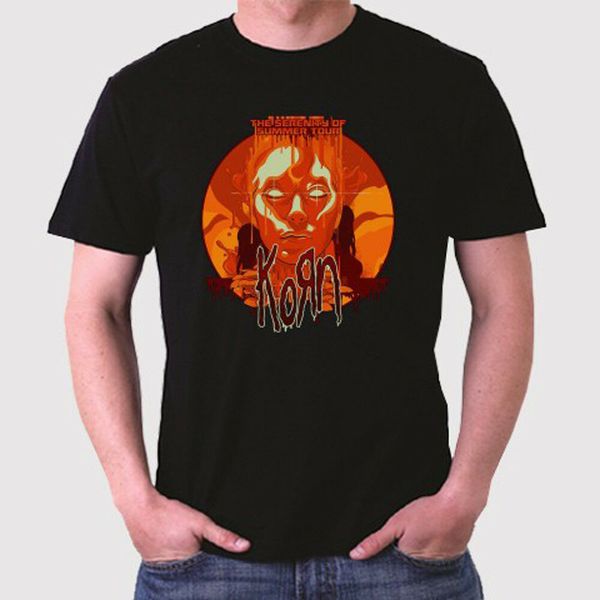 

korn the serenity of suffering logo men's black t-shirt size s to 3xl, White;black