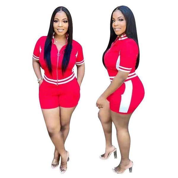 

women's tracksuits women set summer short sleeve casual sporty 2 pieces clothes female, Gray