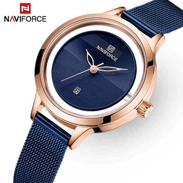 

naviforce brand luxury women watches fashion quartz ladies simple waterproof wrist gift for girl relogio feminino, Silver