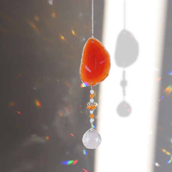 

decorative objects & figurines crystal amber wind chime star moon light catcher pendant ball colorful beads hanging drop handmade garden rai