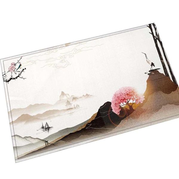 

carpets drop chinese landscape painting door mat anti-slip doormat bedroom rug floor mats home decor