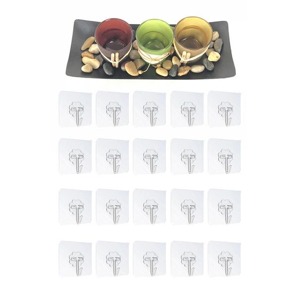 

hooks & rails candlestick cup decorative candle holders with 20pcs waterproof self-adhesive hook heavy-duty wall