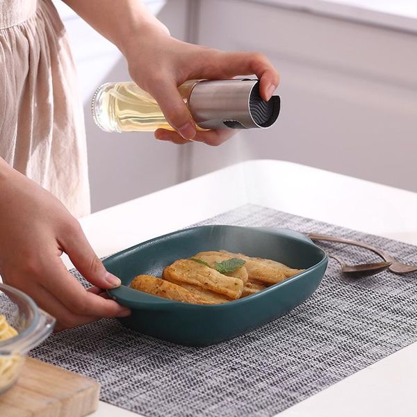 

push-type barbecue spray oil bottle kitchen glassolive oil vinegar spray bottle water pump gravy boat grill sprayer grill kitchen tool salad